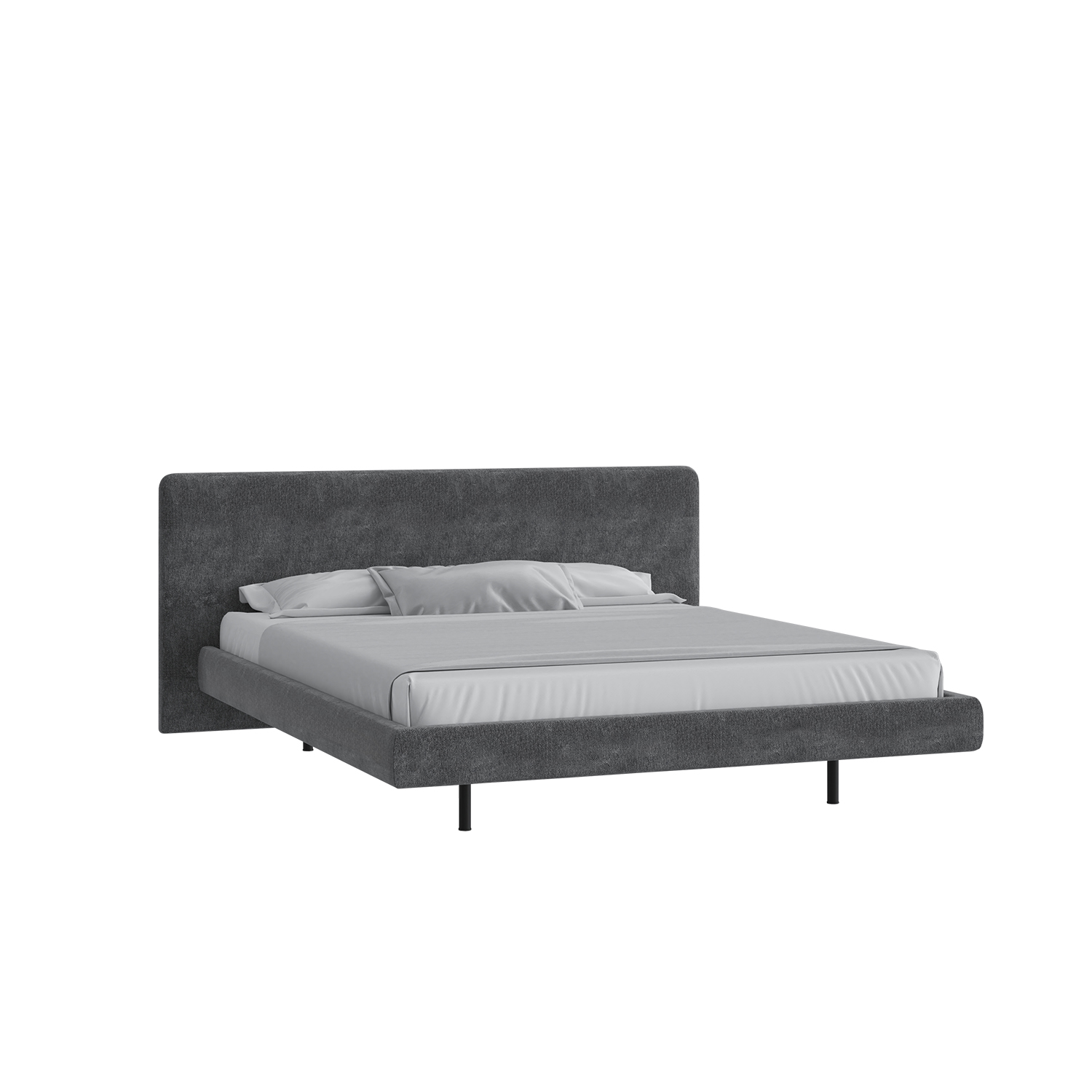 Кровать Полермо 160х200 матовый оникс