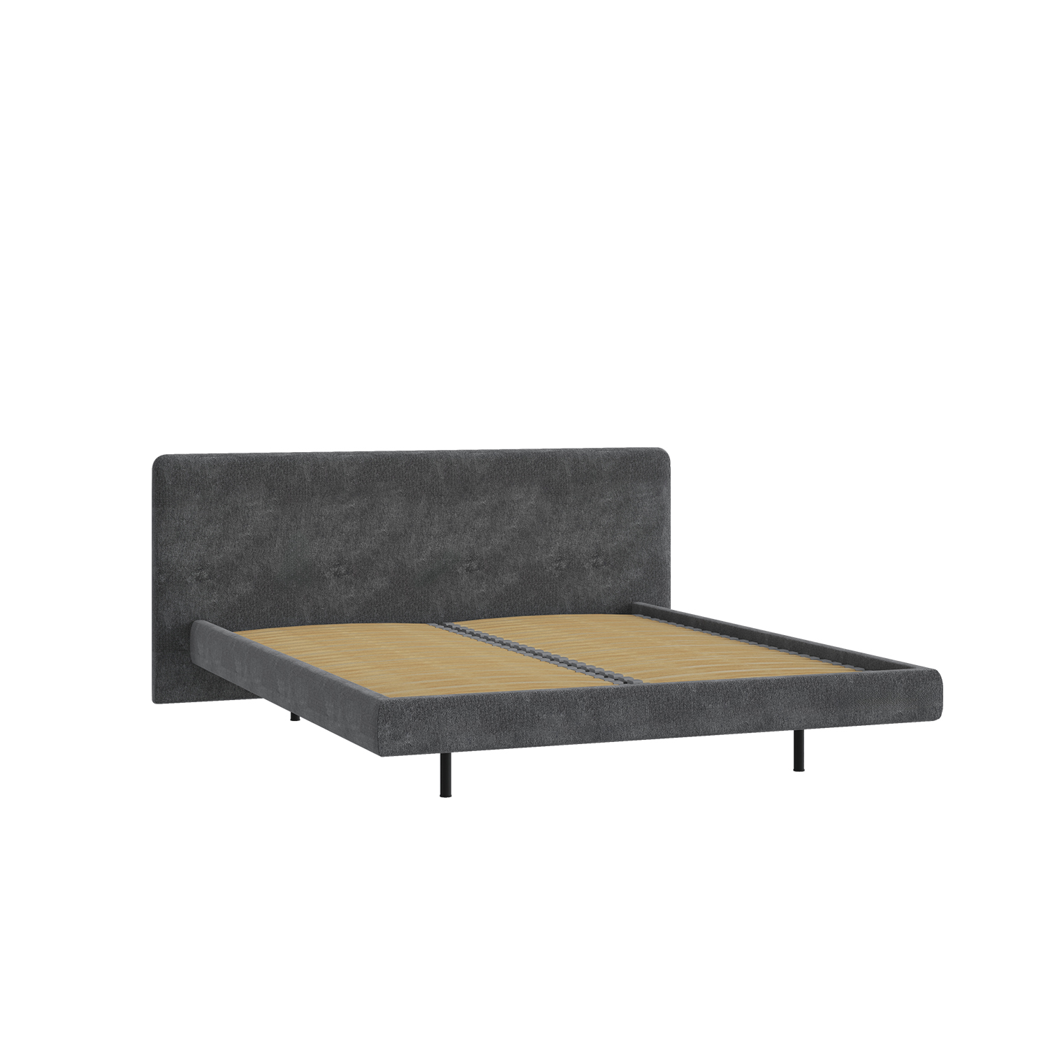 Кровать Полермо 160х200 матовый оникс